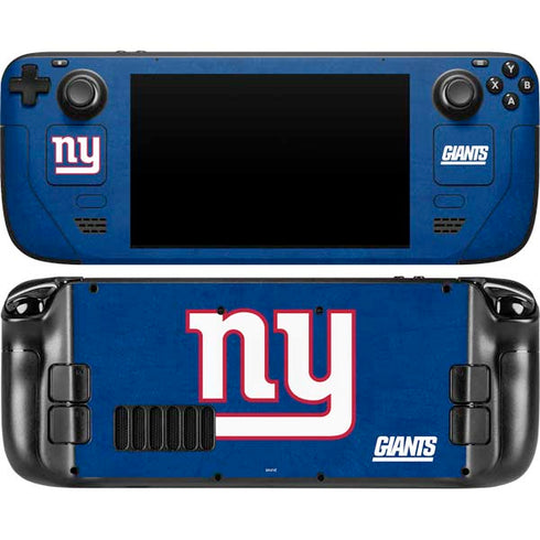 NFL New York Giants Distressed Steam Deck Handheld Gaming Computer Skin